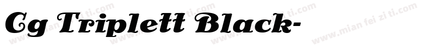 Cg Triplett Black字体转换